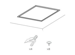 8050072351014 - Inspired Lighting - Inspired Techtouch - Panel X2 Ecovision - LED-Zubehörsatz 1 Federtyp Springx4Pcs M3X7 Screwx8Pcs