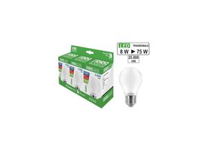 8050390012420 - Kit 3 LED -Globus BC E27 Ecolight 8W Glühbirnen