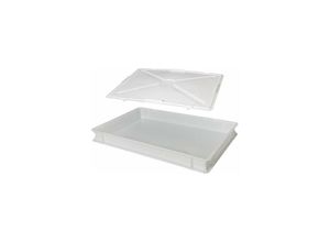 8050390020616 - Stapelbare Kisten in Polyethylen für Lebensmittel und Teigpizza -Set 3 Stücke - 60x40xH7 cm