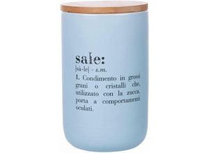 8050390066768 - Villa Deste - Glas Salz im italienischen Doppelporzellan mit hermetischem Herm in Bambus 750 ml Victary Victionary