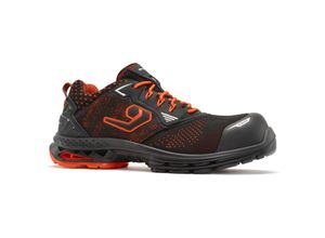 8050503220094 - Base Berlin B1704A S1PS ESD SC LG FO SR Vegane Sicherheitsschuhe - 44 EU - Schwarz   Orange - Schwarz   Orange