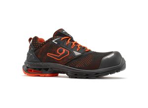 8050503220117 - Base Berlin B1704A S1PS ESD SC LG FO SR Vegane Sicherheitsschuhe - 46 EU - Schwarz   Orange - Schwarz   Orange