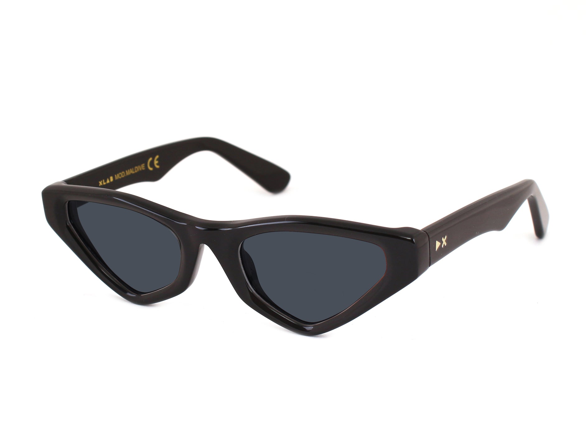 8050506595038 - XLAB Damen MALDIVE Gläser SONNENBRILLEN Acetat Schwarz Rauch Cat Eye Polarisiert