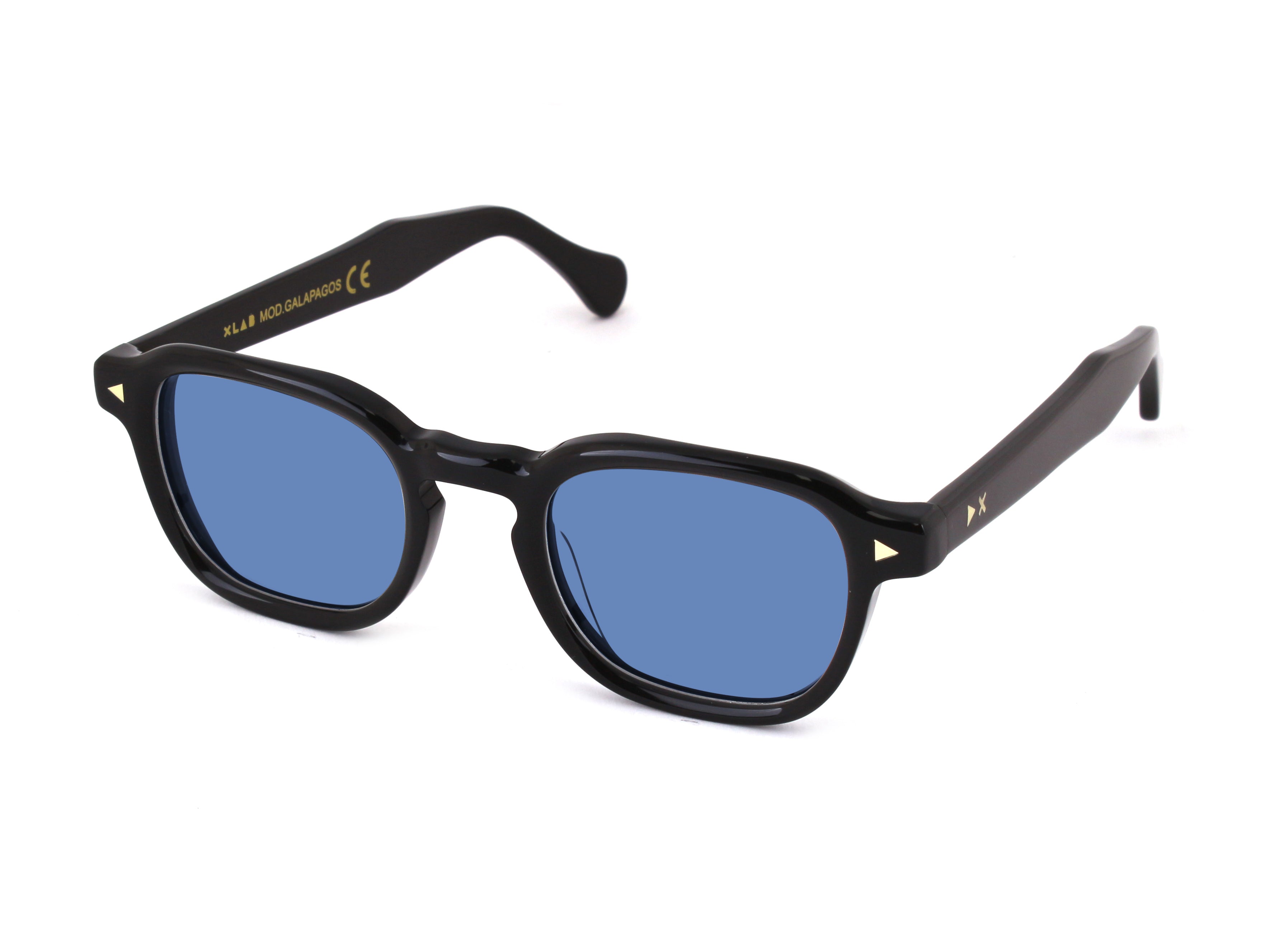 8050506599098 - XLAB Unisex GALAPAGOS Gläser SONNENBRILLEN Acetat Schwarz Hellblau Panthos Polarisiert