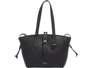 8050597365930 - FURLA Shopper Leder Emblem für Damen schwarz