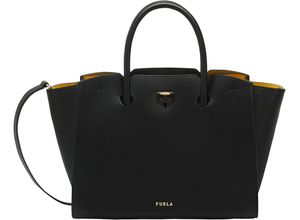 8050597384214 - FURLA Shopper Leder Emblem für Damen schwarz