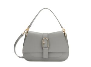 8050597502861 - FURLA Henkeltasche Magnetverschluss Emblem für Damen grau