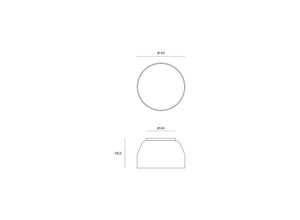 8050612940005 - Deckenleuchte Mug cremeweiß mit Chromdetail Ø40cm