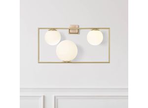 8050612940135 - Wandleuchte Buble gold drei Opalglasschirme 8050612940135 - Wandleuchte Buble gold drei Opalglasschirme