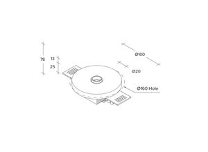 8050612942306 - LED-Einbaustrahler Rhodia schwarz Gips Ø 10 cm