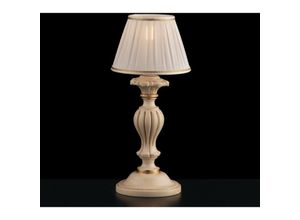 8050713210410 - Iperbriko - Lume Nachttisch aus Holz und elfenbeinfarbenem Zellstoff und Blattgold 1 Licht