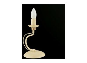 8050713210977 - Bonetti Illumina - Elfenbein Decape Eisen-Tischlampe mit Gold-Finish ein Licht 17x h27 cm