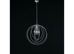 8050713211479 - Bonetti Illumina - Moderner Pendelleuchter aus Graueisen ein Licht 42x h45 cm