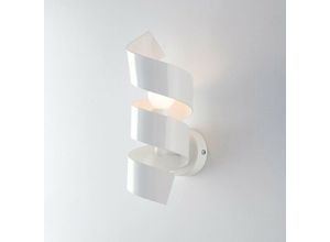 8050713211547 - Bonetti Illumina - Moderne spiralförmige Eisenwandleuchte one light Weiß 13x h28 cm