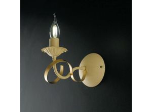 8050713211561 - Bonetti Illumina - Applikation in Eisen Elfenbein Gold gebeizt ein Licht 22x h18 cm