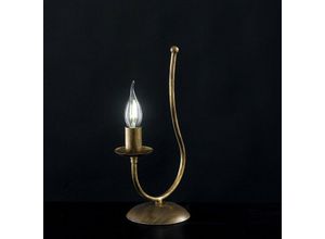 8050713211936 - Bonetti Illumina - Nachttischlampe aus Eisen Brown Gold ein Licht 18x h35 cm