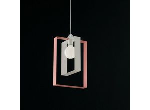 8050713212179 - Bonetti Illumina - Moderner Pendelleuchter aus rosa weißem Eisen 25xh40 cm