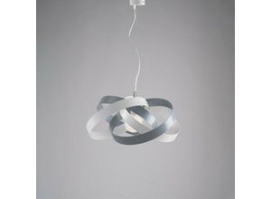 8050713212407 - Bonetti Illumina - Moderner Pendelleuchter in Weiß und Graueisen ein Licht cm 54x h25