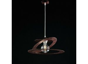 8050713213251 - Bonetti Illumina - Pendelleuchte aus Eisen lasergeschnitten Corten Brown 40x h18 cm