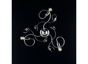 8050713213275 - Bonetti Illumina - Deckenlampe aus poliertem verchromtem Eisen mit Kristall-Strasssteinen 3-flammig 47xh21 cm