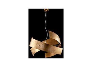 8050713213879 - Bonetti Illumina - Urban light gold lackierte Eisen Pendelleuchte 3-flammig 57xh28 cm