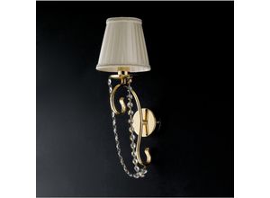 8050713217426 - Bonetti Illumina - Applique in ferro dorato 1 luce con paralume H41 - L13 - P15