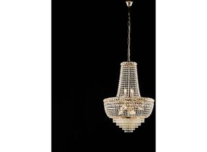 8050713217914 - Bonetti Illumina - Lampadario in ferro e ottone dorato con strass 8 luci H73 - max 133 - Ø52