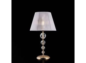 8050713218010 - Bonetti Illumina - Lume in ferro dorato e cristallo 1 luce con paralume H61 - Ø35