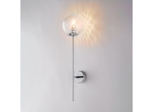 8050713219017 - Applique in ferro cromo lucido 1 luce H54 - L13 - P17