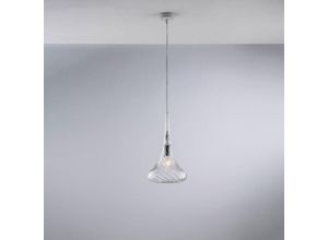 8050713219109 - Sospensione in ferro con vetro trasparente pyrex 1 luce H42 - MAX 142 - Ø20