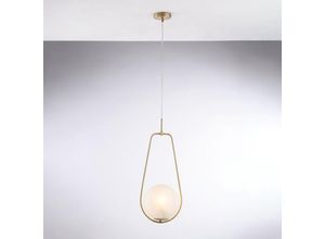 8050713219475 - Sospensione in ferro bronzato 1 luce con sfera dm20 H59 - max 159 - Ø24