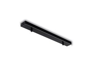 8050713219642 - Bonetti Illumina - Rosone rettangolare multicavo in ferro nero con 2 fori H3 - L50 x 5