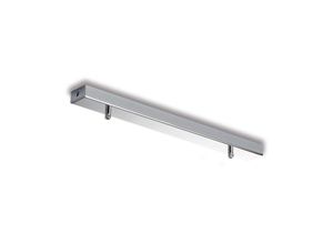 8050713219666 - Bonetti Illumina - Rosone rettangolare multicavo in ferro cromo con 2 fori H3 - L50 x 5