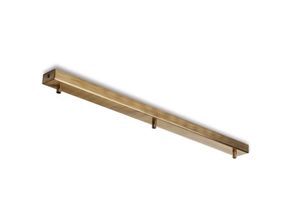 8050713219673 - Bonetti Illumina - Rosone rettangolare multicavo in ferro bronzato 3 fori H3 - L70 x 5