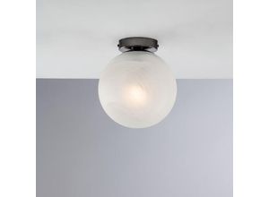 8050713219819 - Plafoniera in ferro bronzato 1 luce con sfera dm20 H23 - Ø20