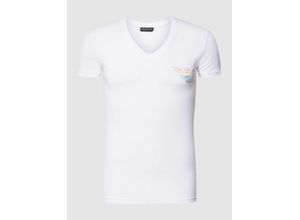 8050941625093 - T-Shirt mit V-Ausschnitt Modell RAINBOW LOGO