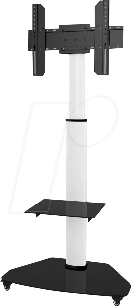 8051128108910 - TECHly ICA-TR3WH - Wagen - für Flachbildschirm   AV-Ausrüstung - Temperglas - weiß - Bildschirmgröße 94-1778 cm (37-70)