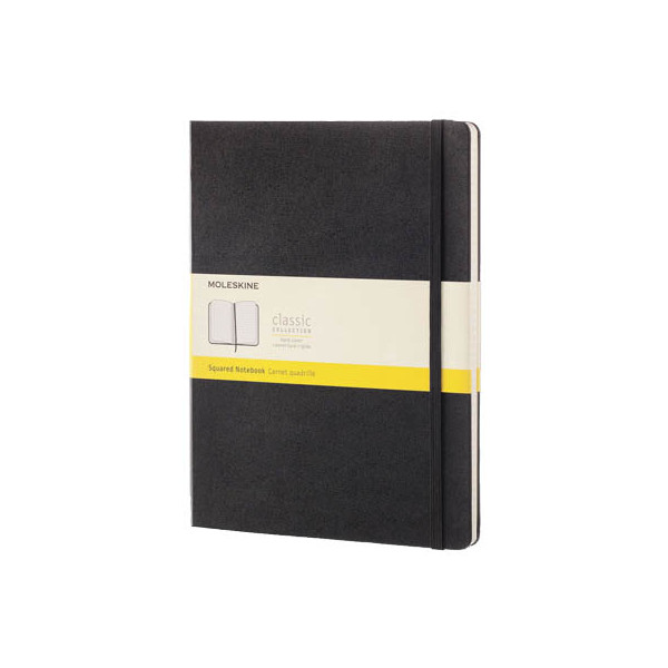 8051272895292 - Notizbuch Classic Collection 895292 schwarz A4 kariert 70g 96 Blatt 192 Seiten mit Gummiband 8051272895292 MOLESKINE