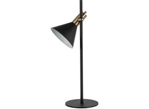 8051361821683 - Webmarketpoint - Tischlampe aus Metall und mattschwarzem Lampenschirm 18x18x55h cm