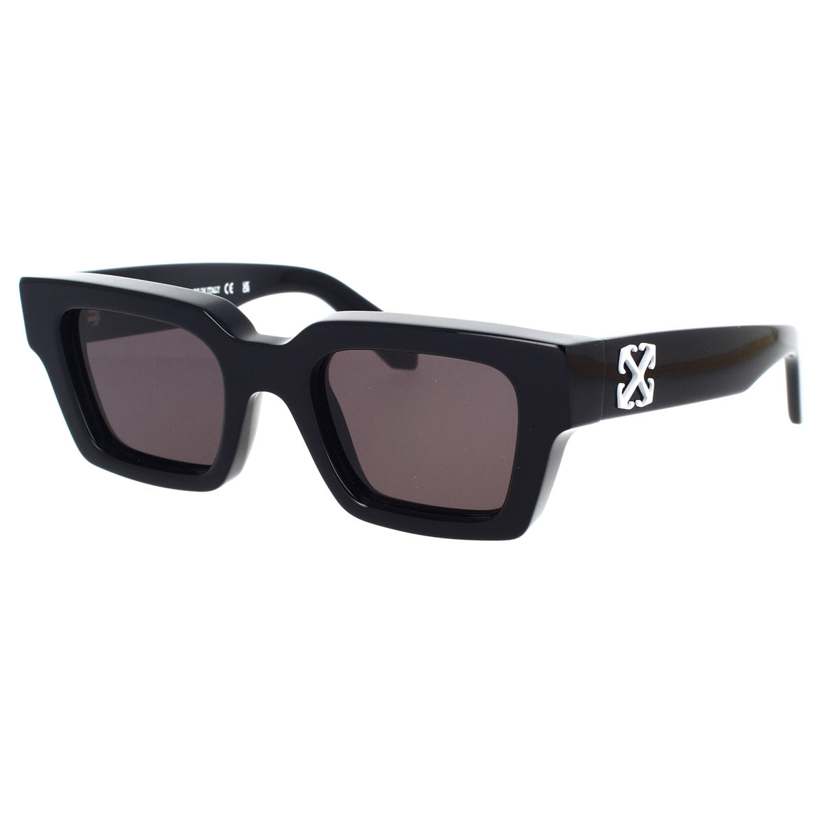 8051594856094 - Unisex OERI126 Virgil 1007 black Gläser SONNENBRILLEN Acetat Schwarz Grau Quadratisch Normal