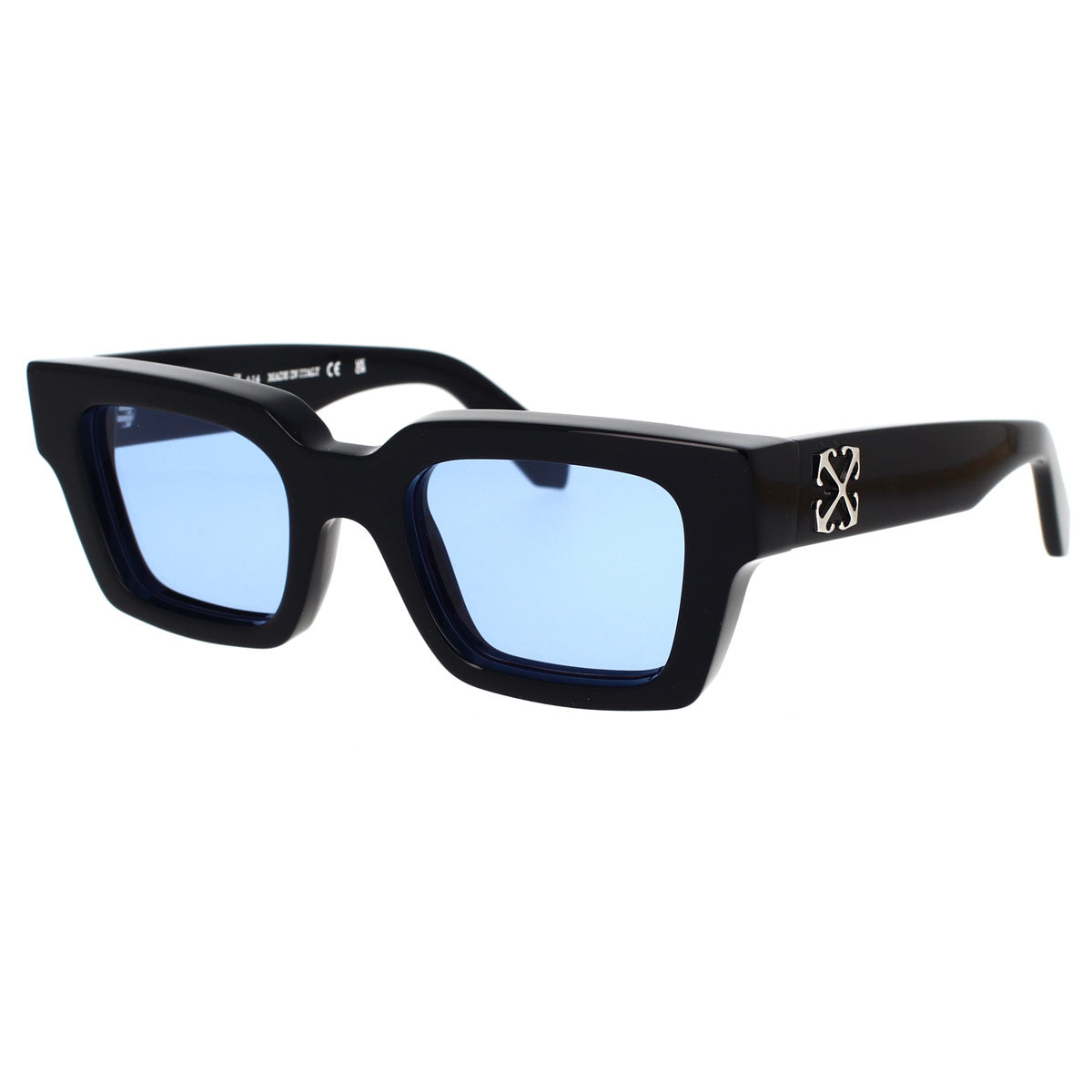 8051594856131 - Unisex OERI126 Virgil 1040 black Gläser SONNENBRILLEN Acetat Schwarz Hellblau Quadratisch Normal