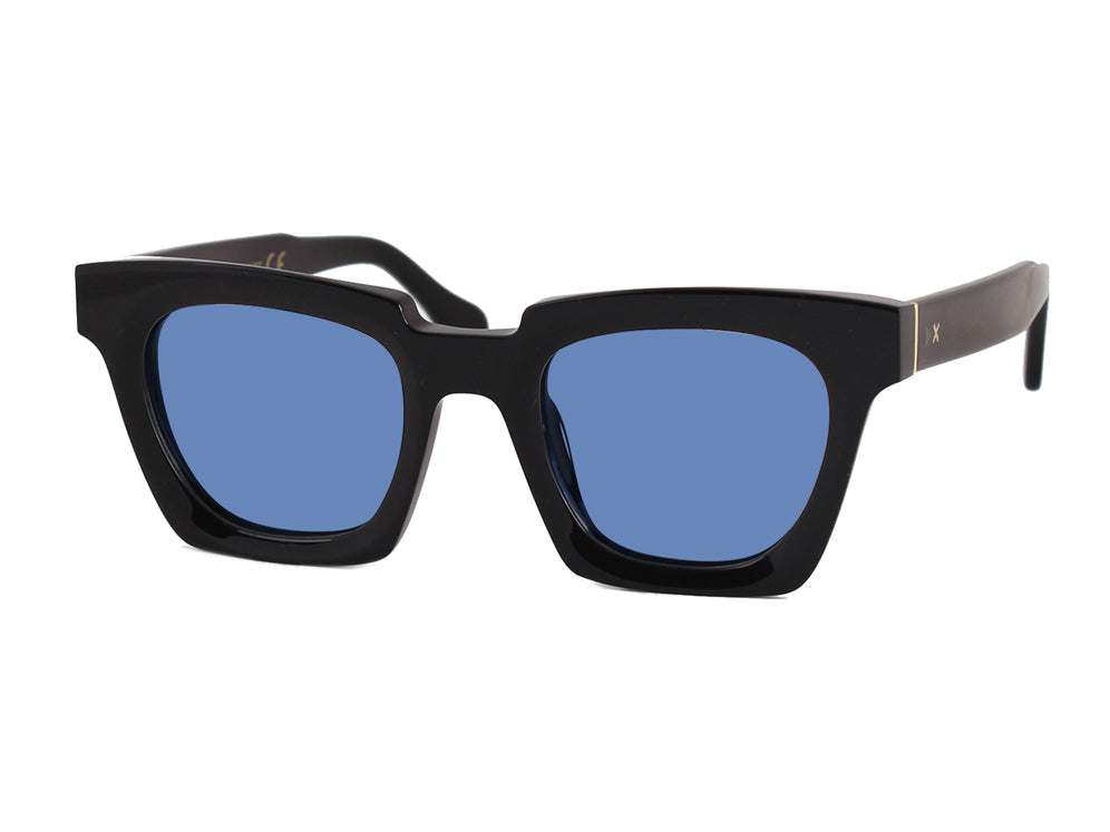 8051706536685 - XLAB Unisex STEWART Gläser SONNENBRILLEN Acetat Schwarz Hellblau Quadratisch Polarisiert