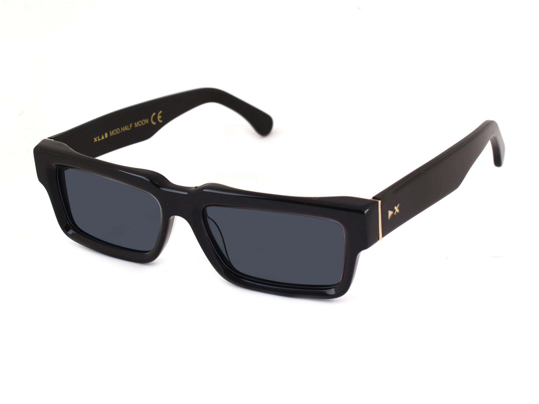 8051706538832 - XLAB Unisex HALF MOON Gläser SONNENBRILLEN Acetat Schwarz Rauch Quadratisch Polarisiert 8051706538832 - XLAB Unisex HALF MOON Gläser SONNENBRILLEN Acetat Schwarz Rauch Quadratisch Polarisiert