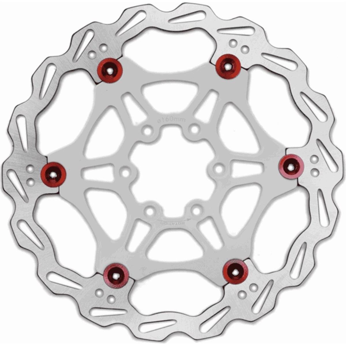 8051772120733 - Bremsrotor Brakco DR-06FA 160mm 6 Löcher Weiß Rot Hervorragende Leistung