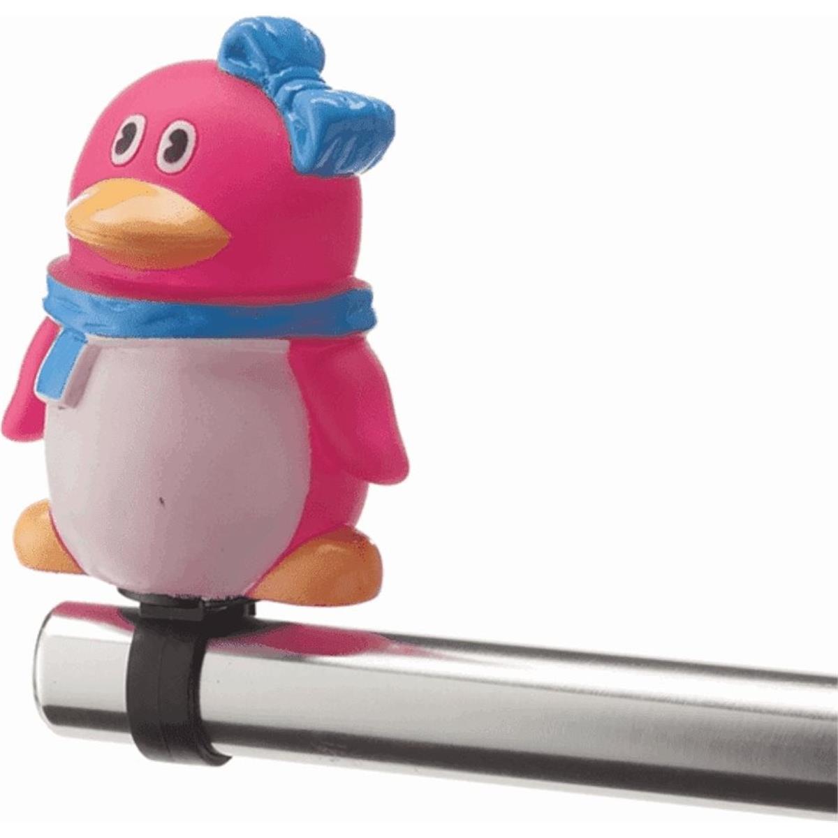 8051772120924 - Fahrradklingel für Kinder - Fuchsia Pinguin Plüschtier