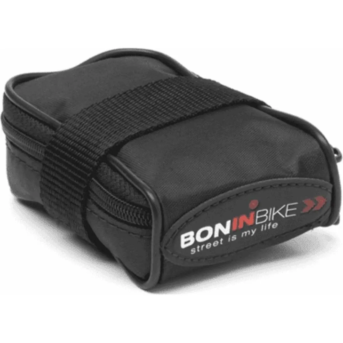 8051772127688 - Satteltasche für Fahrradschlauch Schwarz 13x7x35 cm Polyester