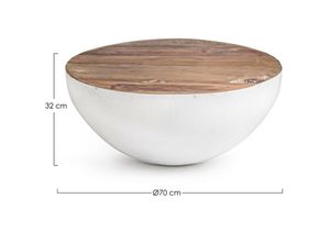 8051836077355 - Moderner Couchtisch Lancaster aus weißem Holz