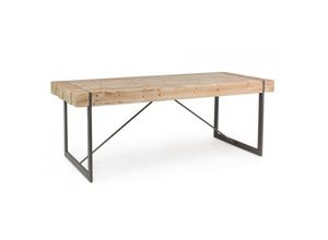 8051836126978 - Iperbriko - Garrett industrieller urbaner Tisch mit Holzplatte