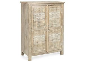 8051836134997 - Mayra 2-türiger Schrank aus Naturholz 79x40x112h cm