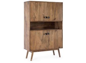 8051836318601 - - Sylvester 4-türiger Vintage-Schrank aus Holz